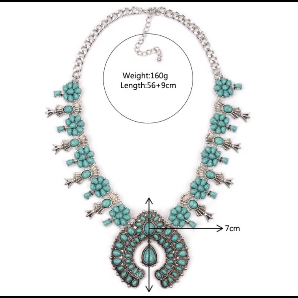 RESTOCKING- Squash Blossom Necklace - Picture 5 of 8